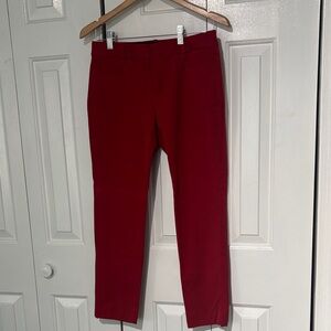 Banana Republic Women’s Bold Red Skinny Sloan Dress Pants, Petite